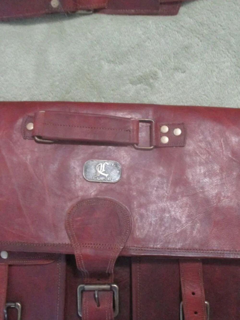 CUERO Leather Business Satchel Bag / Messenger Bag all Leather Excellent